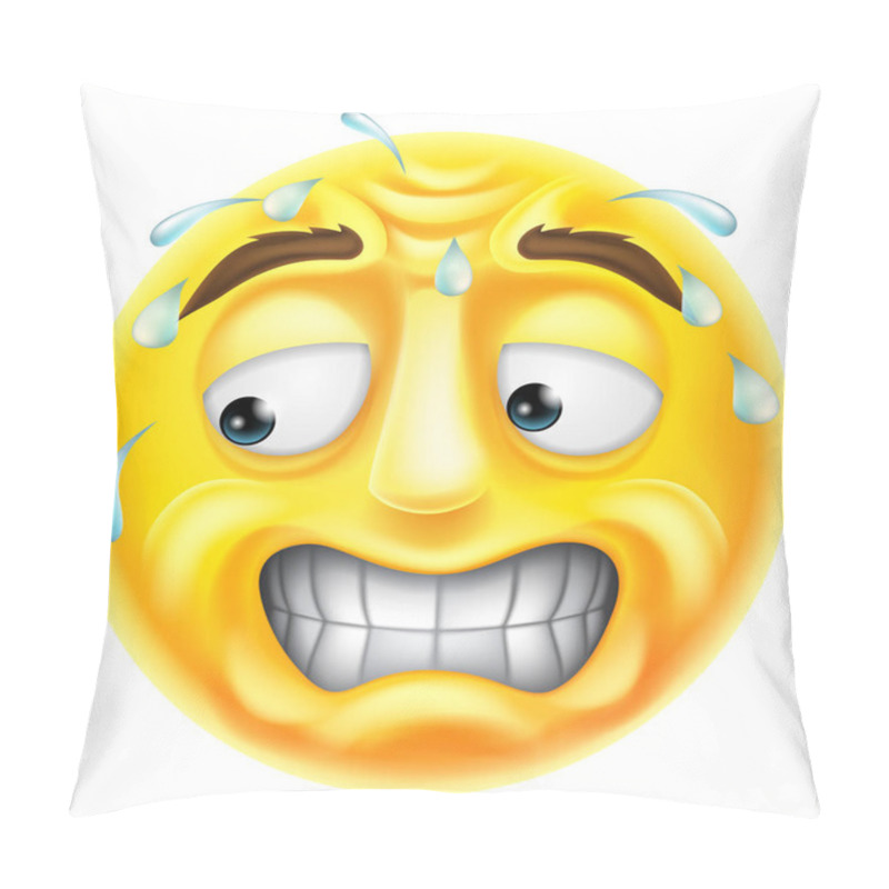 Personality  Scared Emoticon Emoji Pillow Covers