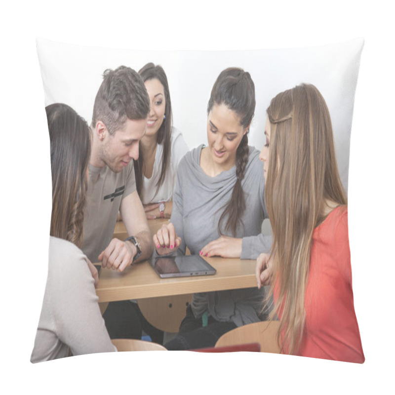 Personality  Students Group In Lecture Hall Pillow Covers