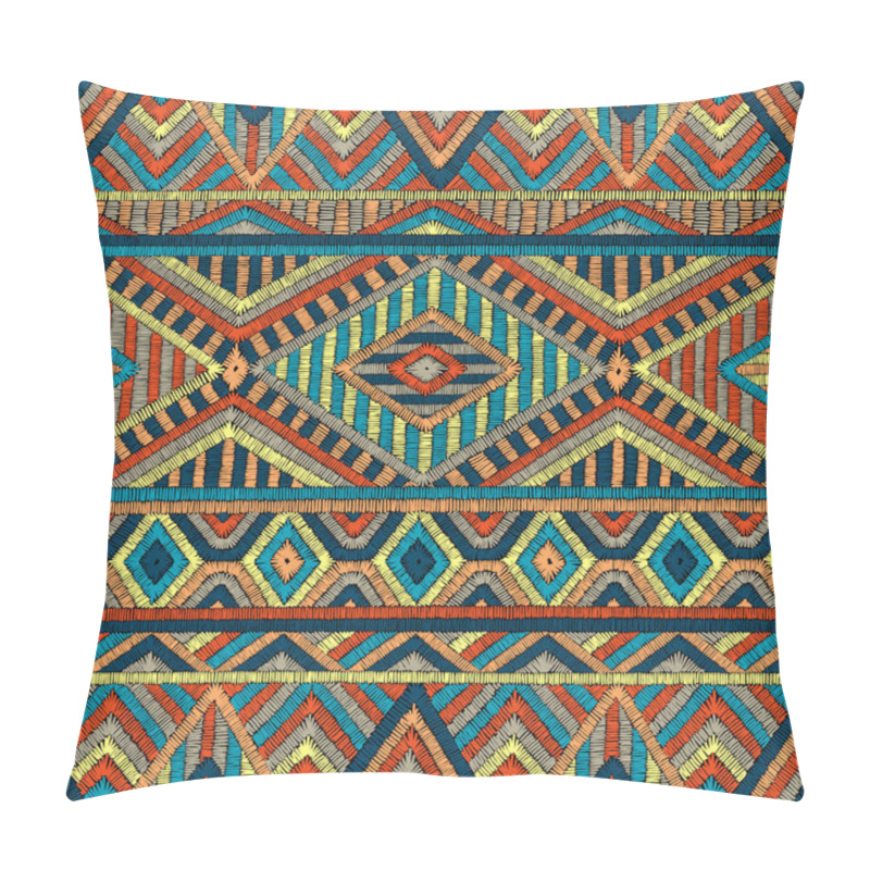 Personality  Embroidered Seamless Geometric Pattern. Ornament For The Carpet. Pillow Covers