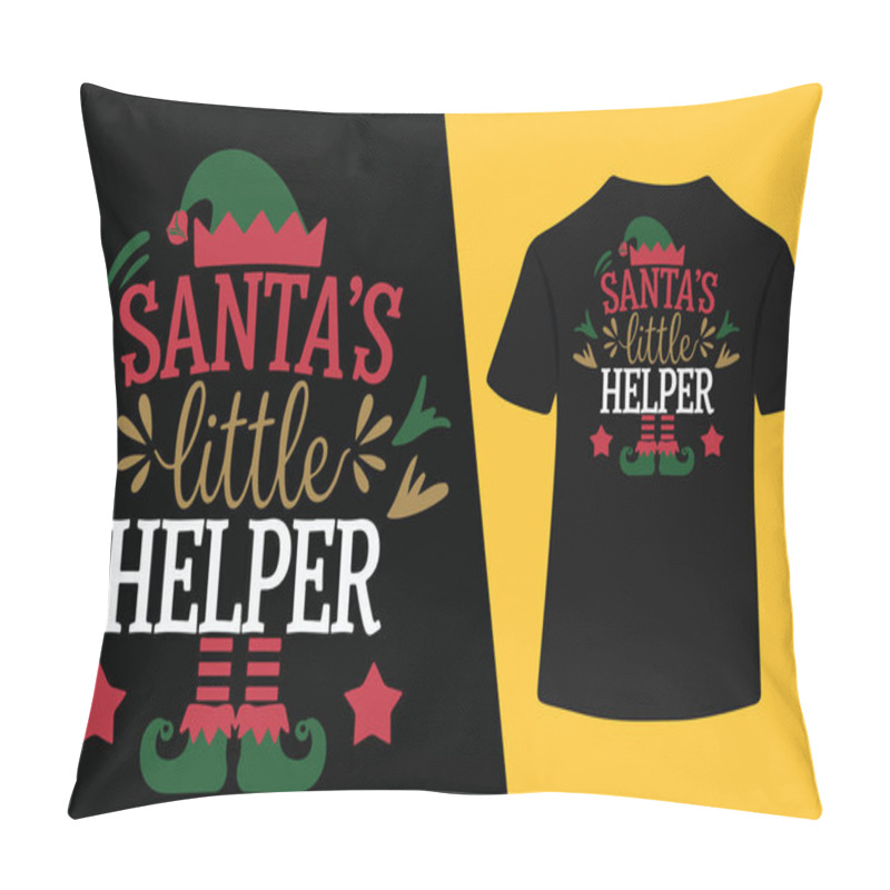 Personality  Santa's Little Helper  T Shirt Design Pillow Covers