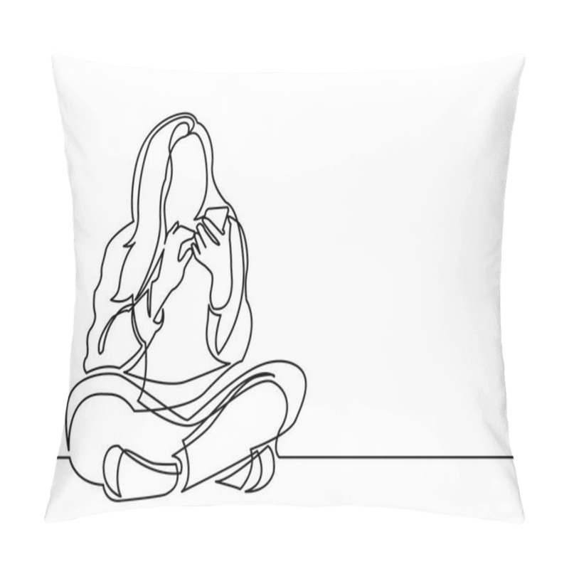 Personality  Continuous Line Drawing Of  Pillow Covers