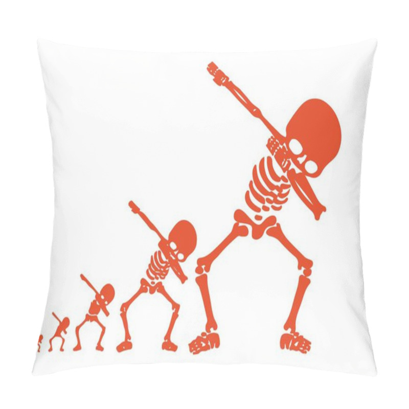 Personality  Skeleton Dabbing, A  Group Of Skeletons Doing Dab Pillow Covers