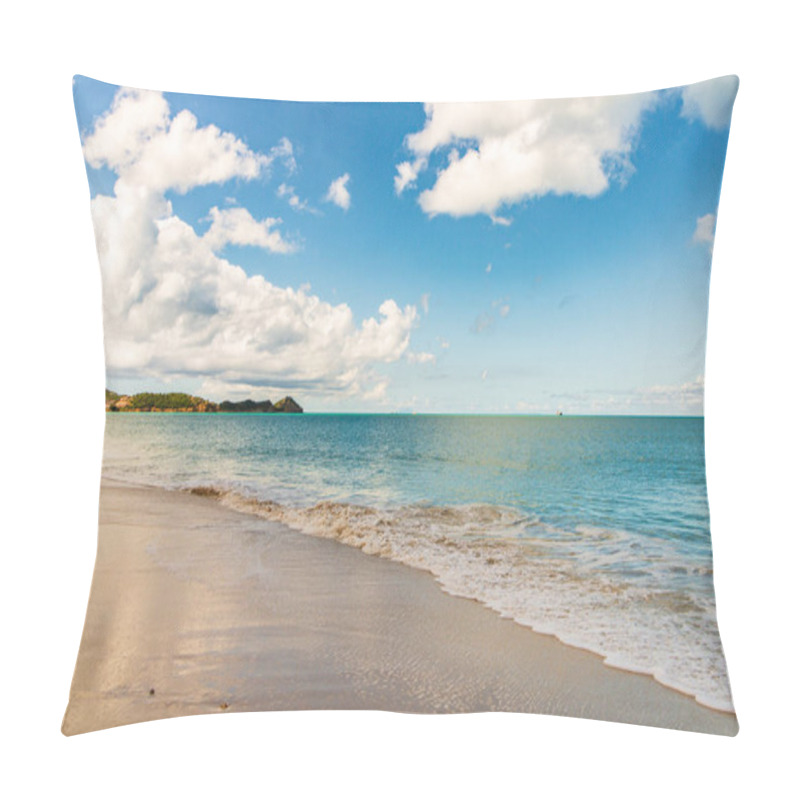 Personality  Caribbean Beach With White Sand, Deep Blue Sky And Turquoise Water Pillow Covers