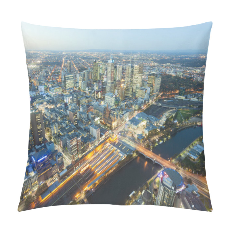 Personality  View Of Modern Buildings In Melbourne, Australia Pillow Covers