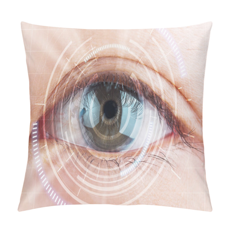 Personality  Close-up Eye The Future Cataract Protection , Scan, Contact Lens Pillow Covers