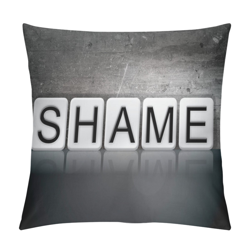 Personality  Shame Tiled Letters Concept And Theme Pillow Covers