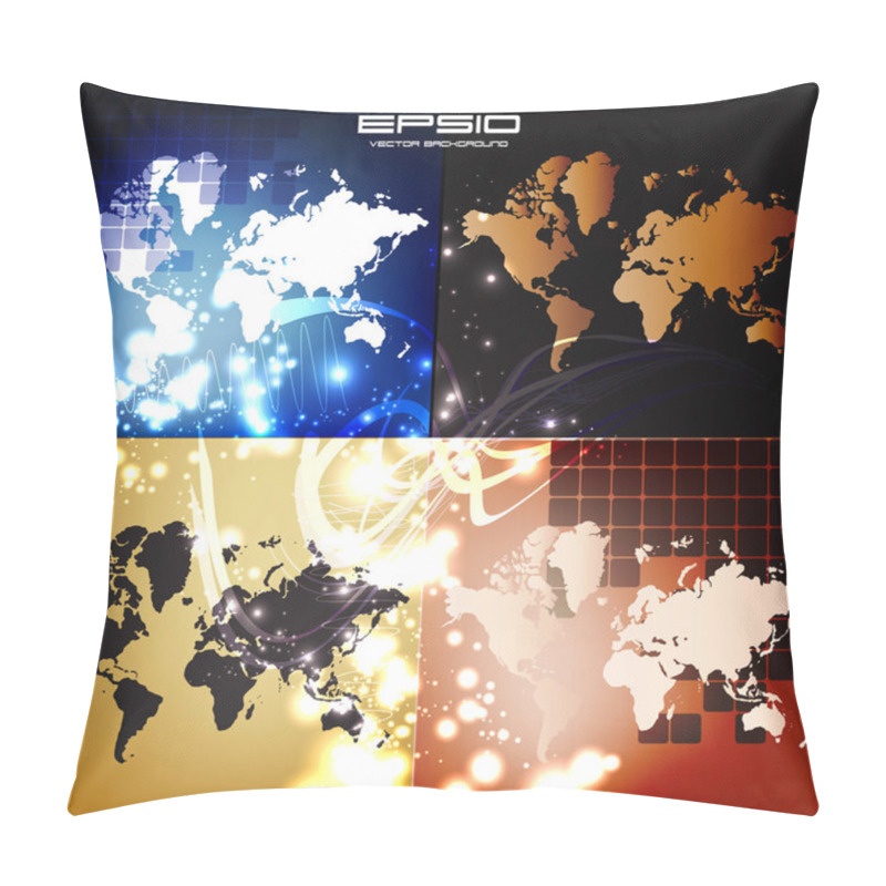 Personality  World Map Pillow Covers