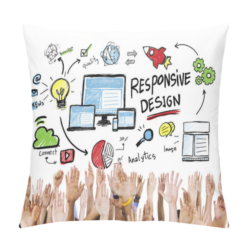 Personality  Human Hands Raising Up Pillow Covers