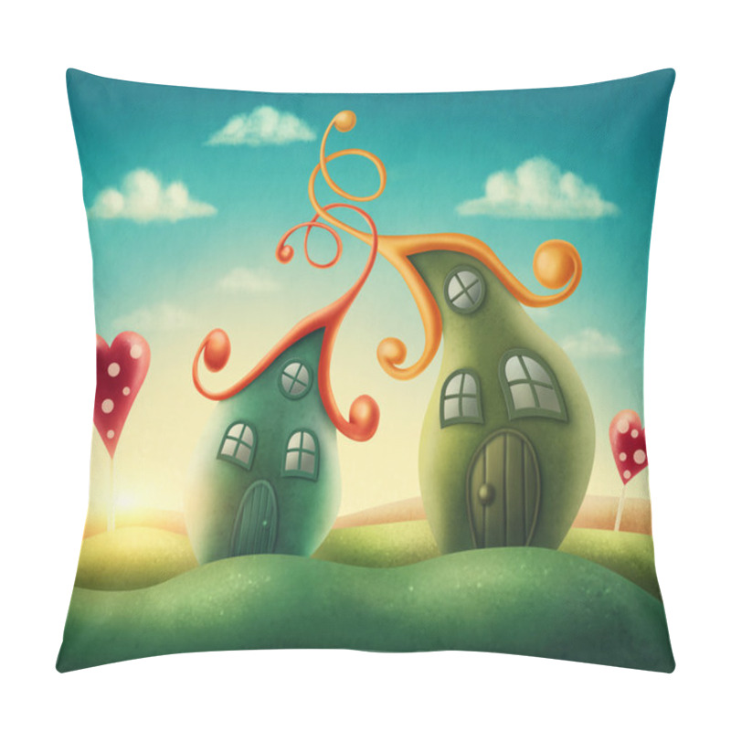 Personality  Fantasy Houses Pillow Covers