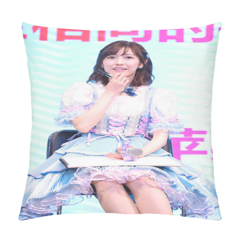 Personality  Mayu Watanabe Of Japanese Idol Girl Group AKB48 Attends A Fan Meeting In Shanghai, China, 20 November 2017. Pillow Covers