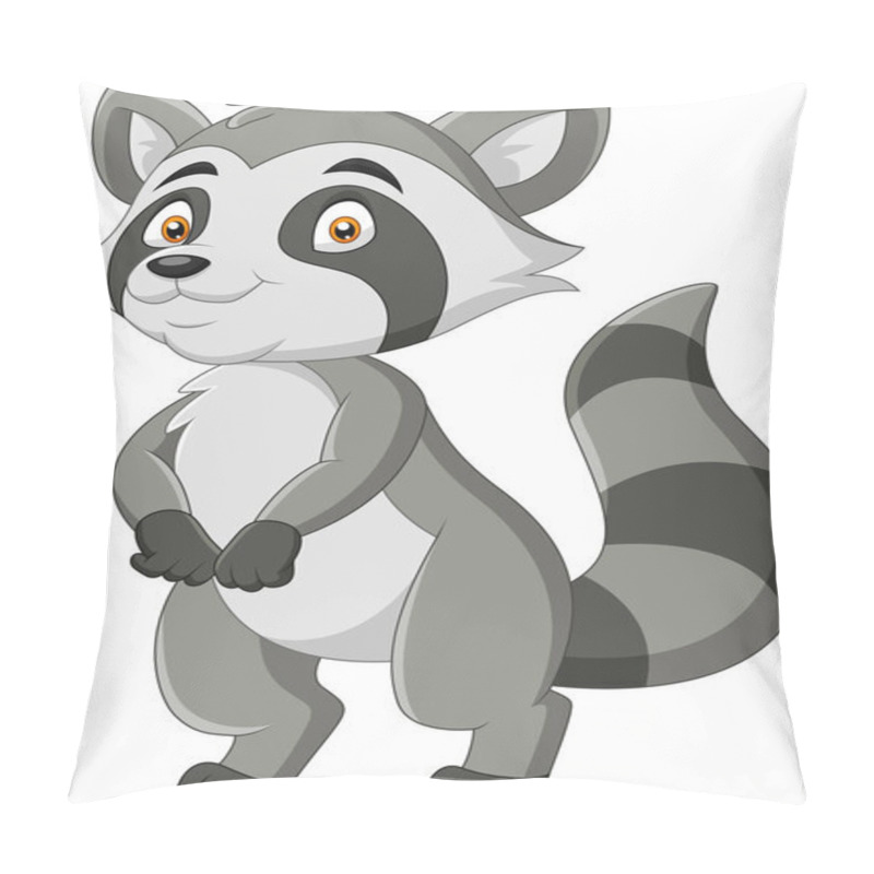 Personality  Cartoon Funny Raccoon A Smile Pillow Covers