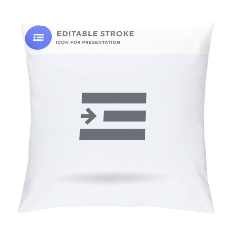 Personality  Right Indent Icon Vector, Filled Flat Sign, Solid Pictogram Isolated On White, Logo Illustration. Right Indent Icon For Presentation. Pillow Covers