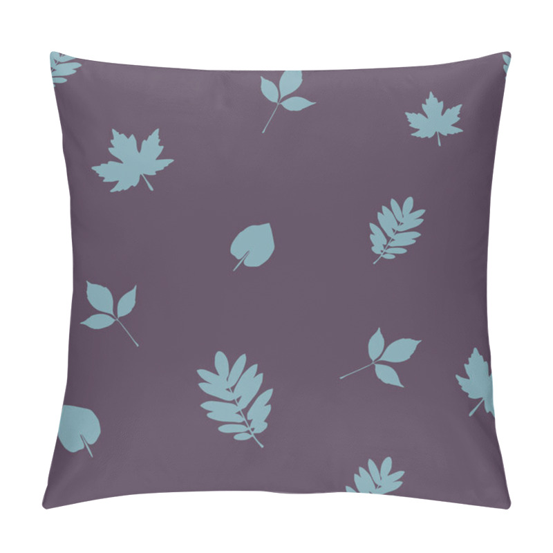 Personality  Blue Leaf Simple Seamless Pattern. Pillow Covers