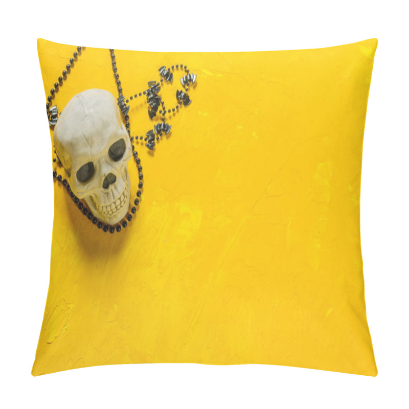 Personality  Halloween Decoration On Table, Spooky Background. Pillow Covers