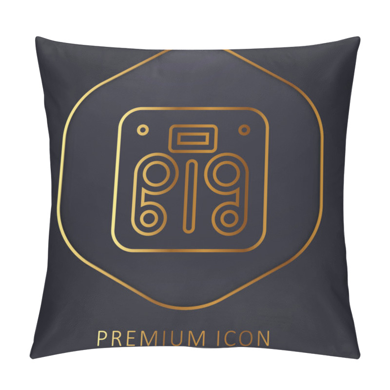 Personality  Body Scale Golden Line Premium Logo Or Icon Pillow Covers