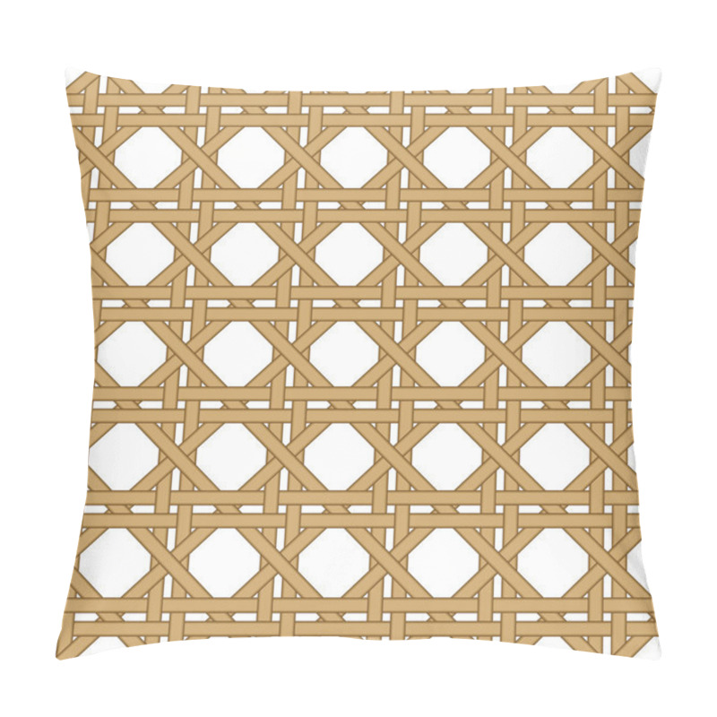 Personality  Seamless Wicker Woven Texture Background Pillow Covers