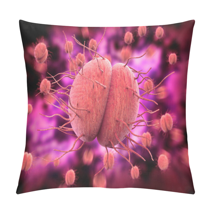 Personality  Bacteria Neisseria Gonorrhoeae Or Neisseria Meningitidis, Gonococcus And Meningococcus, 3D Illustration Pillow Covers