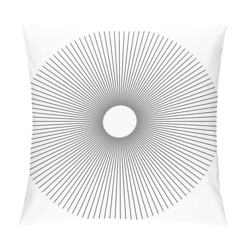 Personality  Radial Lines Geometric Element.  Pillow Covers