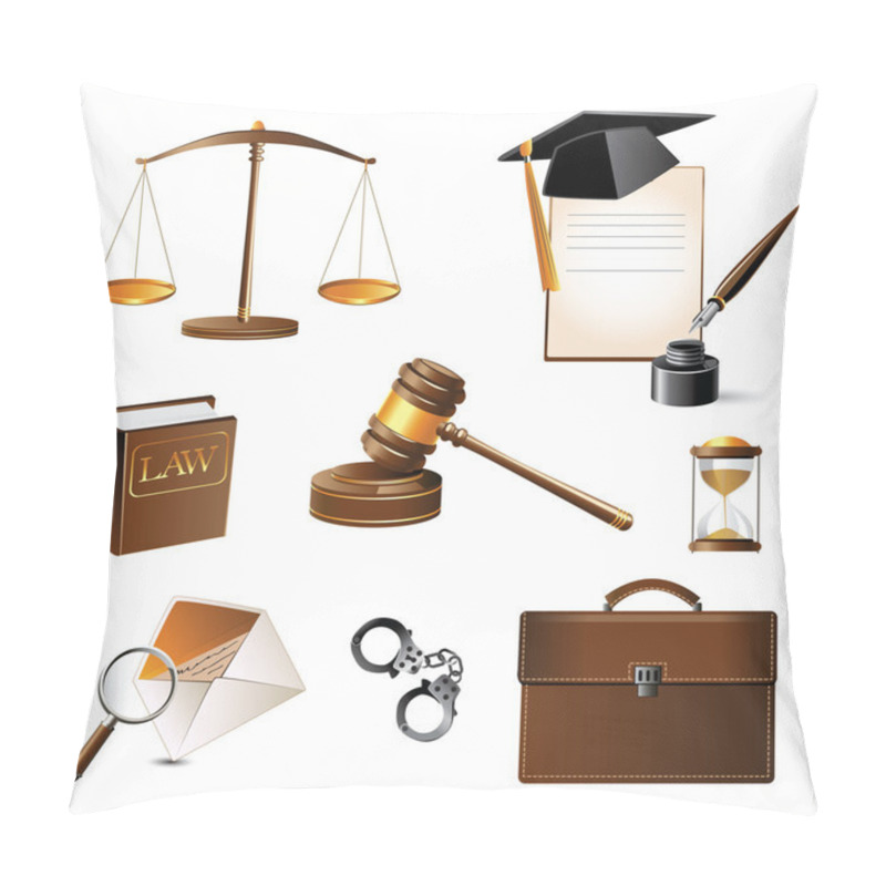 Personality  Law Icons Pillow Covers