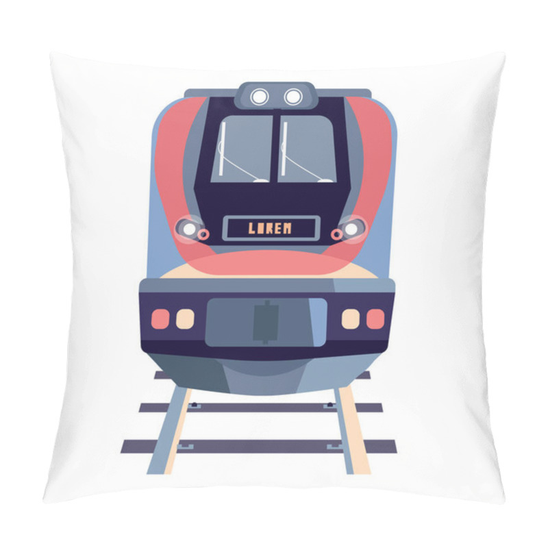 Personality  Flat Train Illustration Pillow Covers