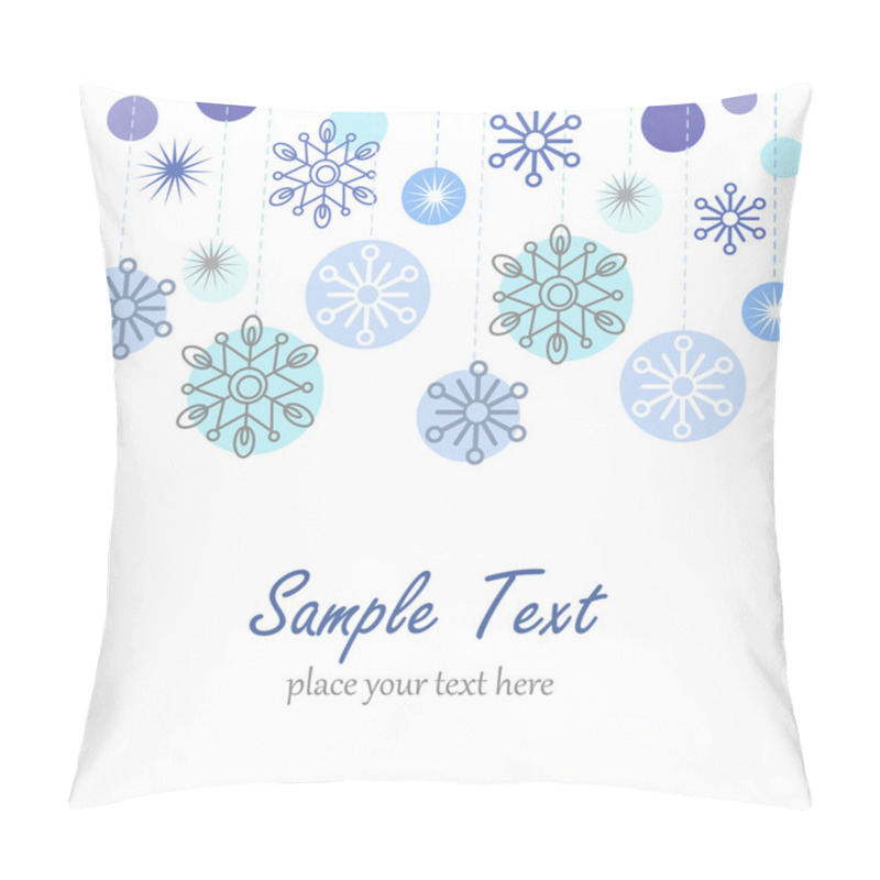 Personality  Winter Background With Snowflakes Pillow Covers