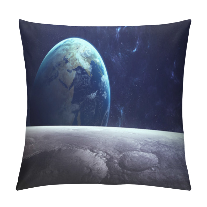 Personality  High Resolution Planet Earth View From The Moon Surface. Elements Of This Image Are Furnished By NASA Pillow Covers