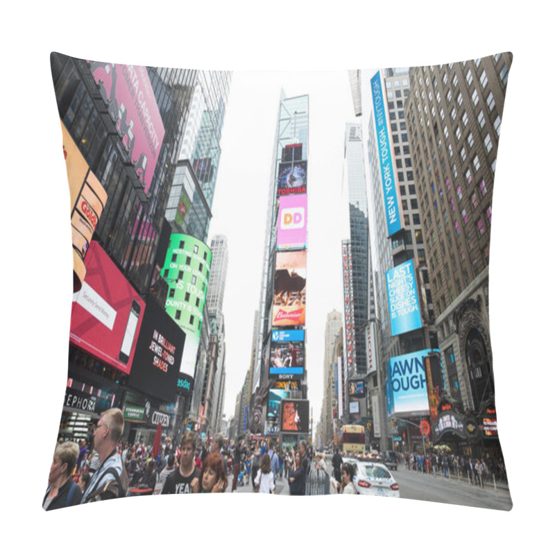 Personality  Times Square On Day Time Pillow Covers