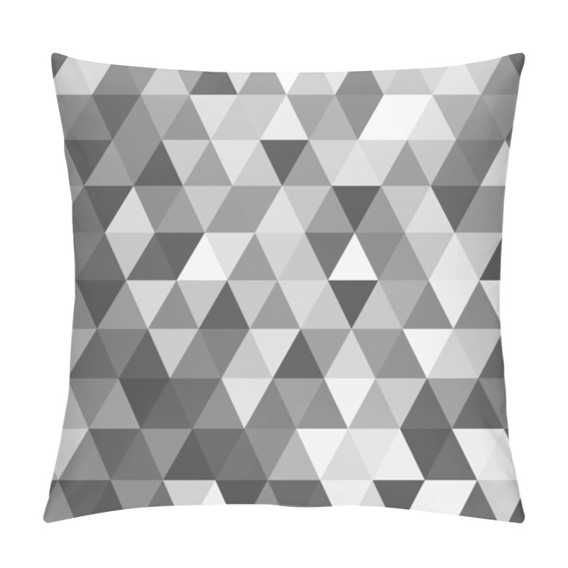 Personality  Abstract Background Of Mosaic Black And White Triangles. Pillow Covers