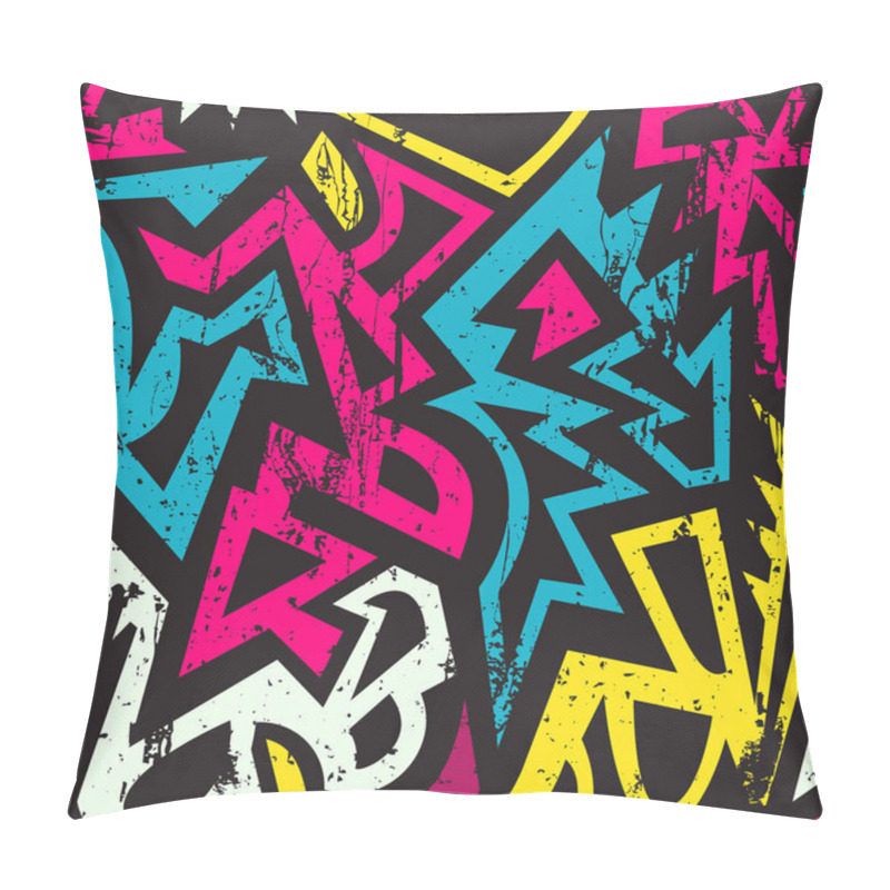 Personality  Graffiti Geometric Seamless Pattern. Pillow Covers