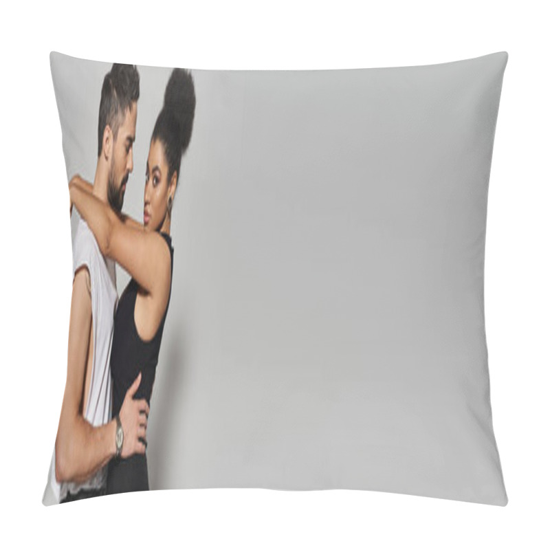 Personality  A Couple Gazes Deeply Into Each Others Eyes, Showcasing Their Love And Connection. Pillow Covers