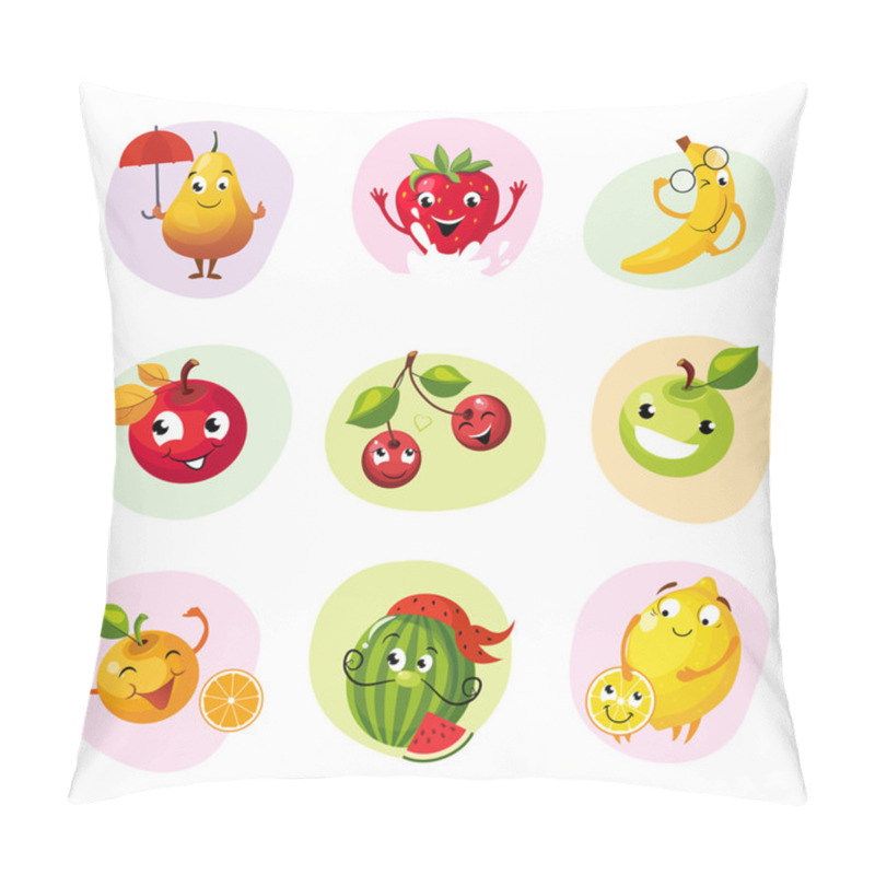 Personality  Funny Fruit Caracters Set Pillow Covers