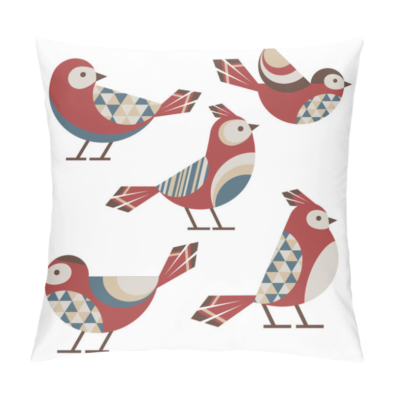 Personality  Geometric Birds Pillow Covers