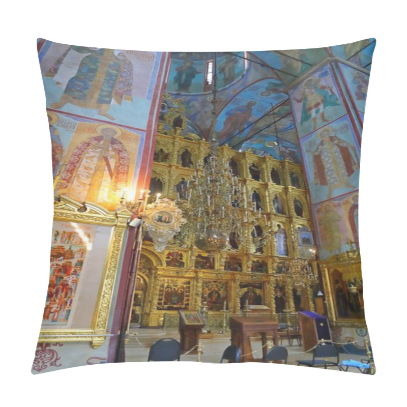 Personality  Interior Of Dormition - Assumption Cathedral. In The Trinity Lavra Of St. Sergius Pillow Covers