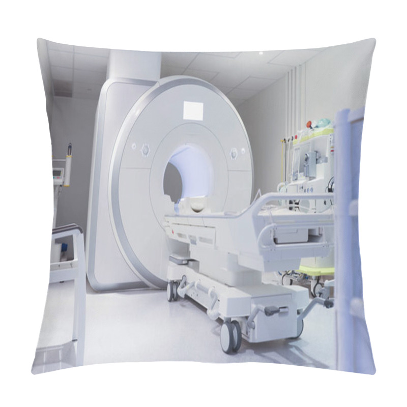 Personality  Nuclear Magnetic Resonance Imaging Laboratory With High Technology Contemporary Equipment Pillow Covers