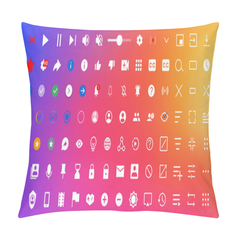 Personality  Social Media Interface Design Icons Pillow Covers