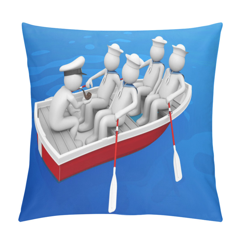 Personality  Workers Collection - Ship Squad In Lifeboat Pillow Covers