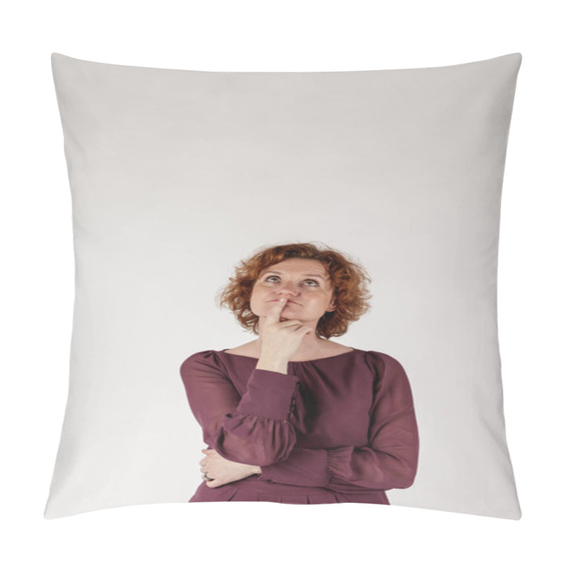 Personality  Red-haired Woman.  Pillow Covers