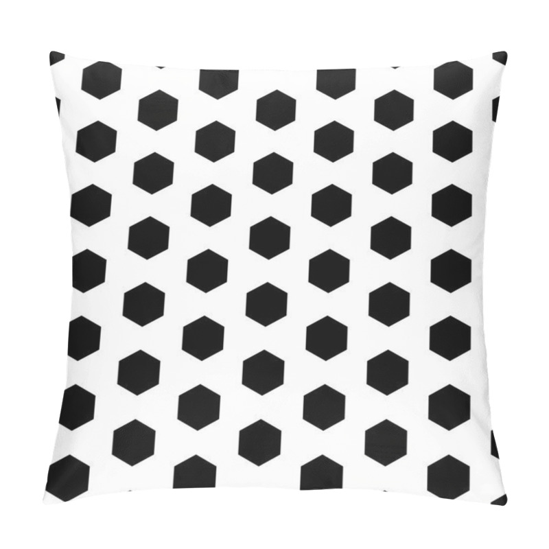 Personality  Vector Modern Seamless Geometry Pattern Hexagon, Black And White Abstract Geometric Background, Trendy Print, Monochrome Retro Texture, Hipster Fashion Design Pillow Covers