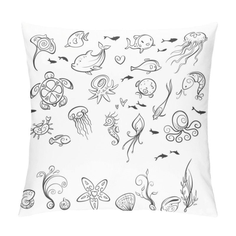 Personality  Sea And Ocean Creatures Pillow Covers