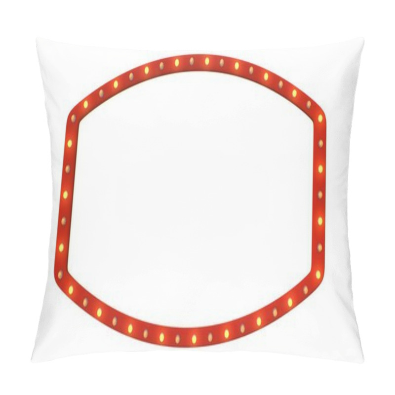 Personality  Frame And Gold Light Polygon Style On White Background. 3d Rendering Pillow Covers