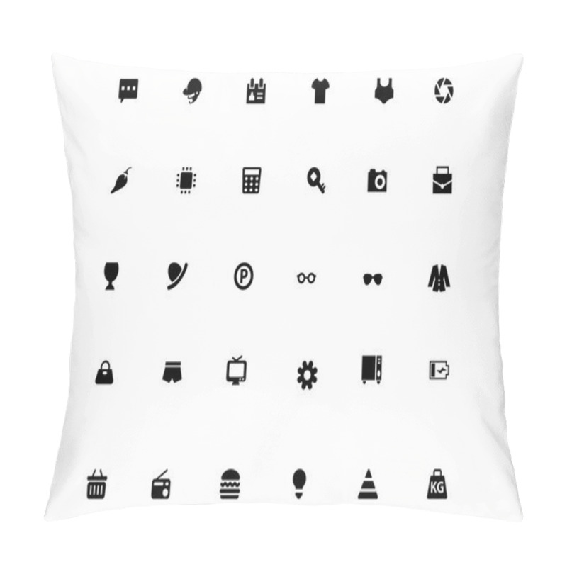 Personality  Mini Vector Icons 17 Pillow Covers