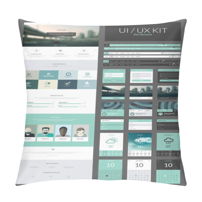 Personality  One Page Website Design Template Pillow Covers