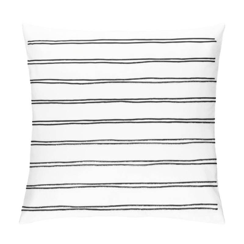 Personality  Hand Drawn Horizontal Stripes Pattern Pillow Covers