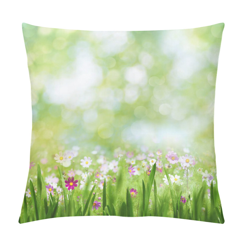 Personality  Landscape With Blooming Flowers Pillow Covers