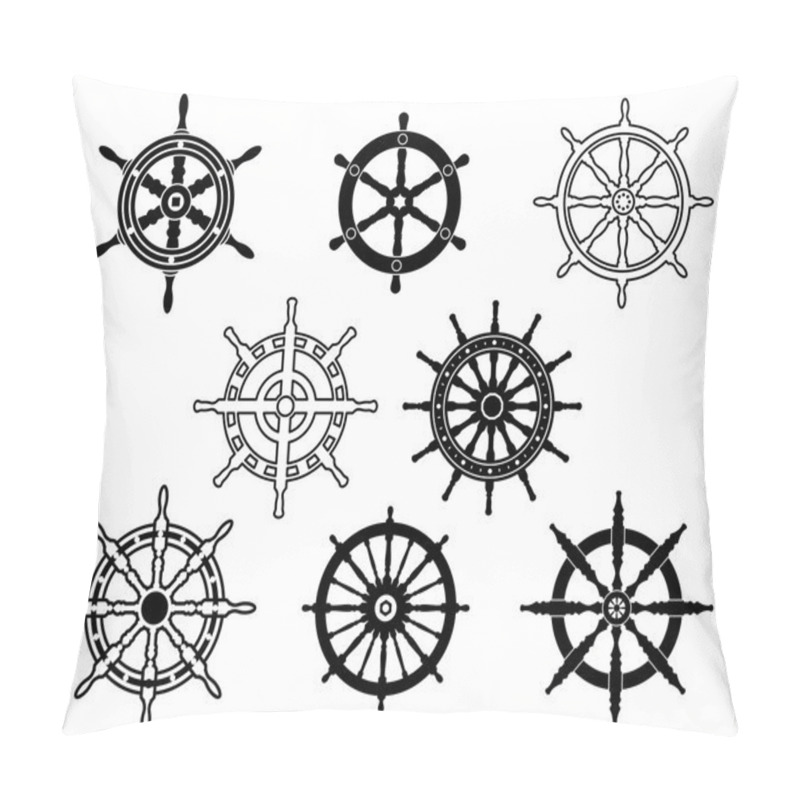 Personality  Steering Wheels Set For Heraldry Design Pillow Covers