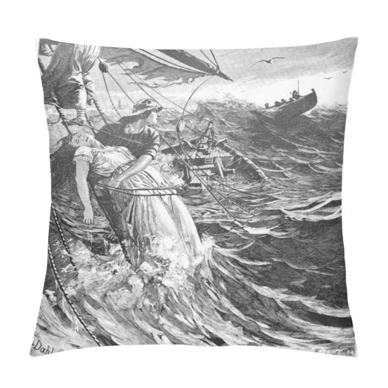 Personality  Shipwreck On A Stormy Sea Pillow Covers