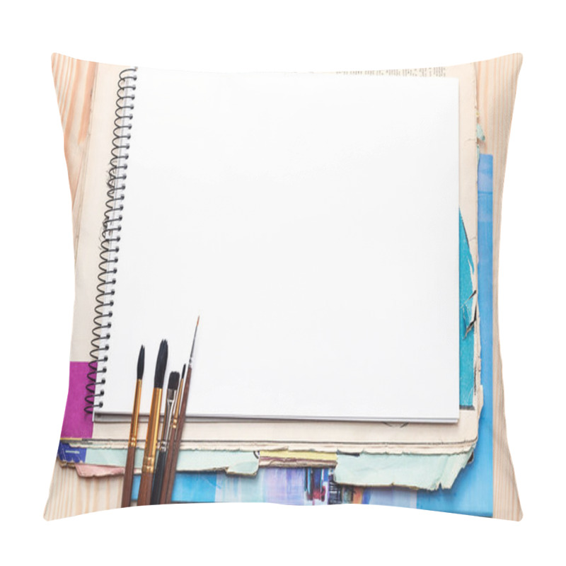 Personality  Blank Notebook And Brushes Pillow Covers