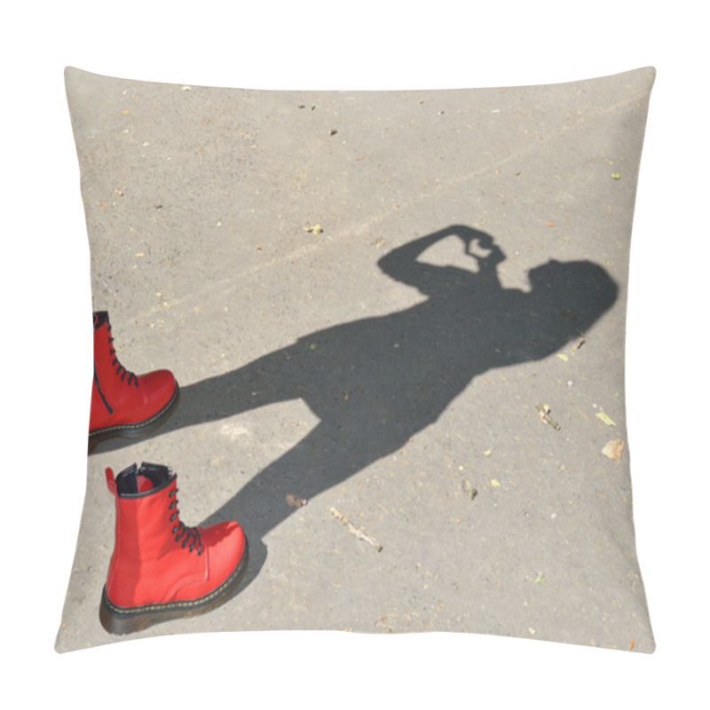 Personality  Red Shoes And Child Shadow Pillow Covers