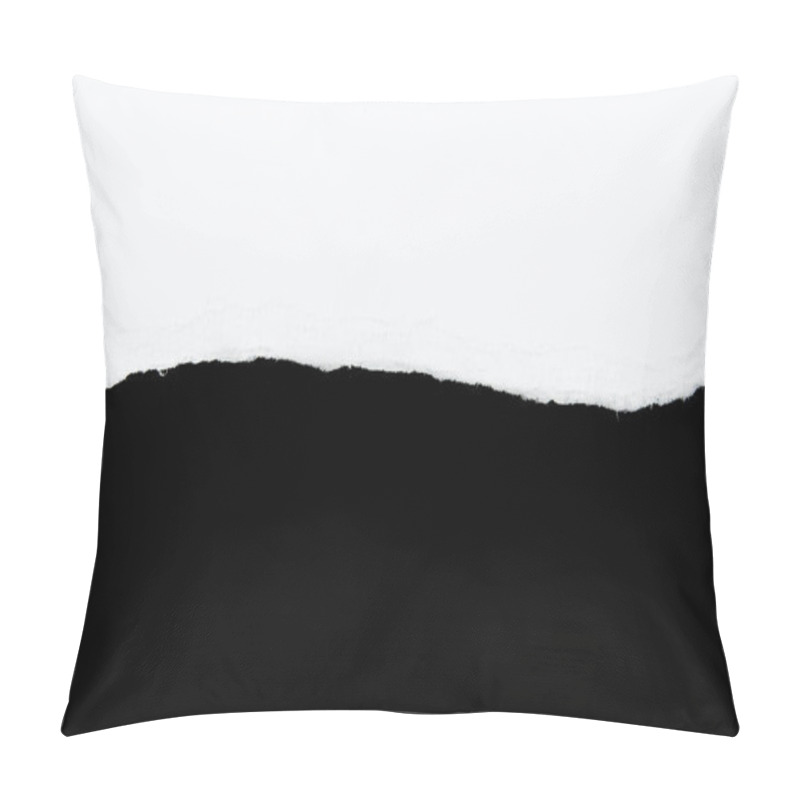 Personality  Tear White Paper Pieces Of Paper On Black Background Pillow Covers