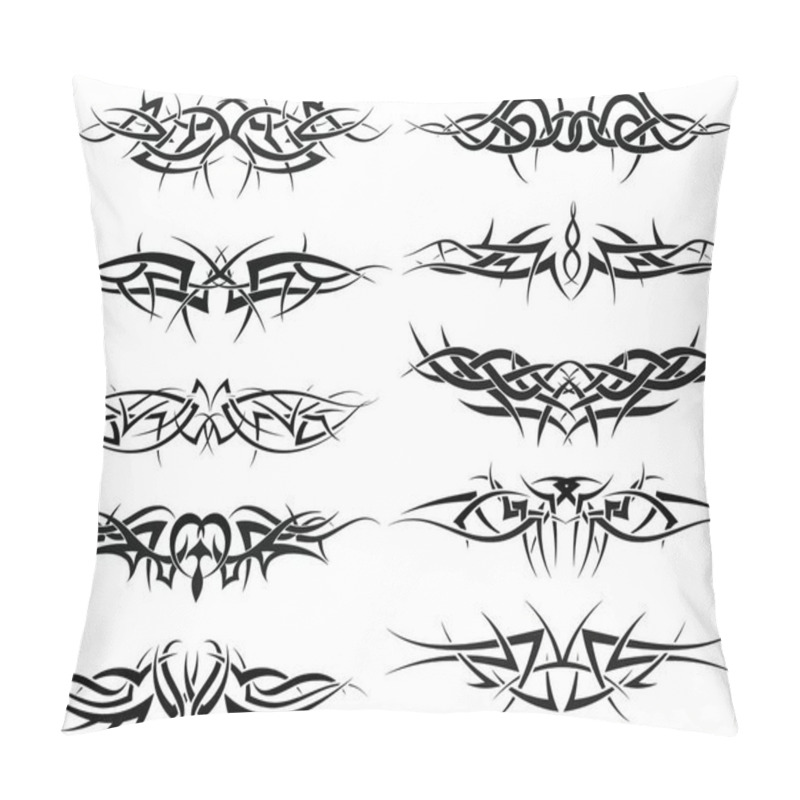 Personality  Patterns Of Tribal Tattoo For Design Use Pillow Covers